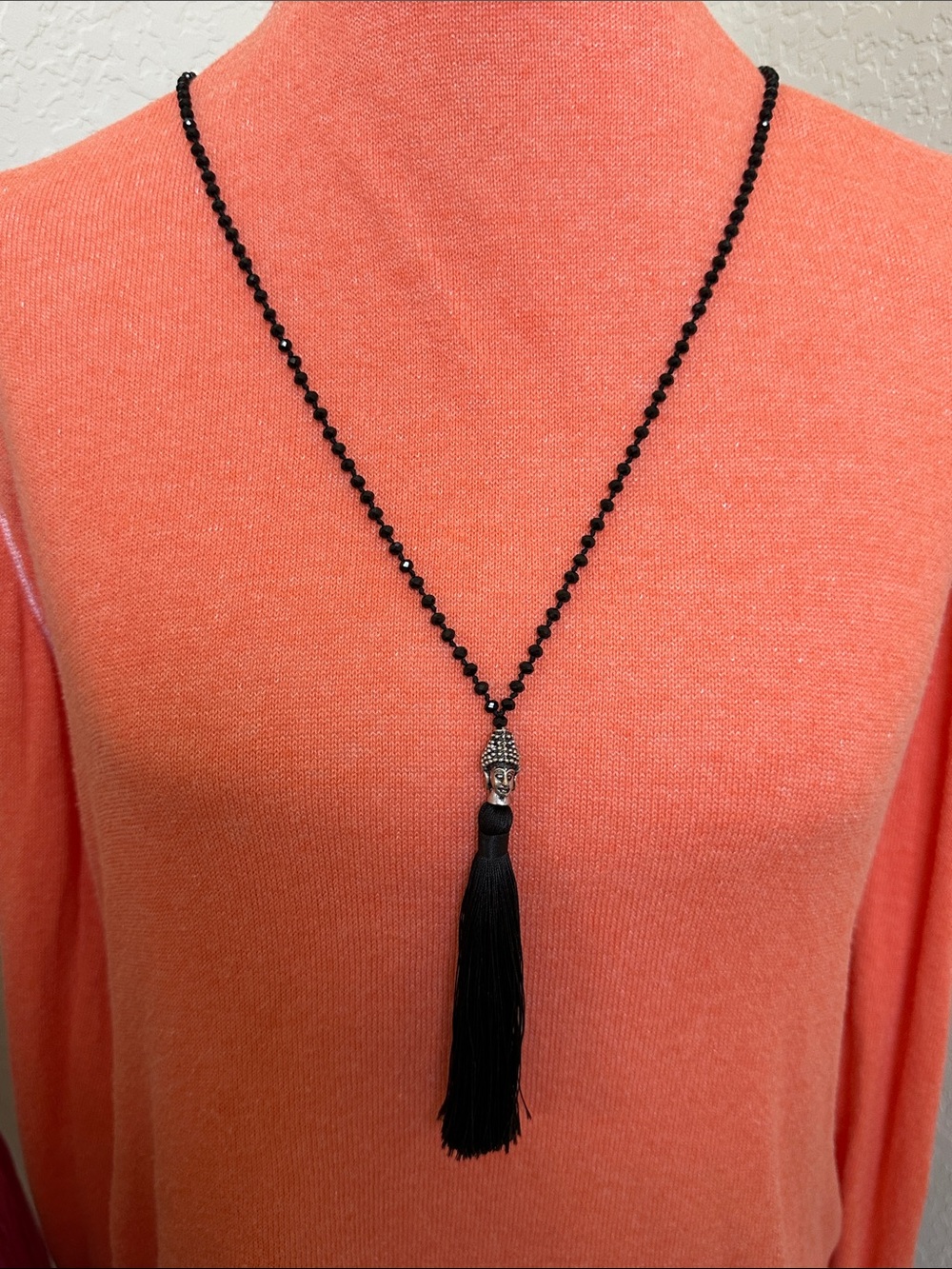 ZACASHA Necklace with Buddha Pendant and Tassel